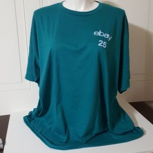 Ebay 25th Anniversary 4x teal T shirt new